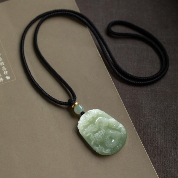 Natural Jade Zodiac Lucky Charm Necklace