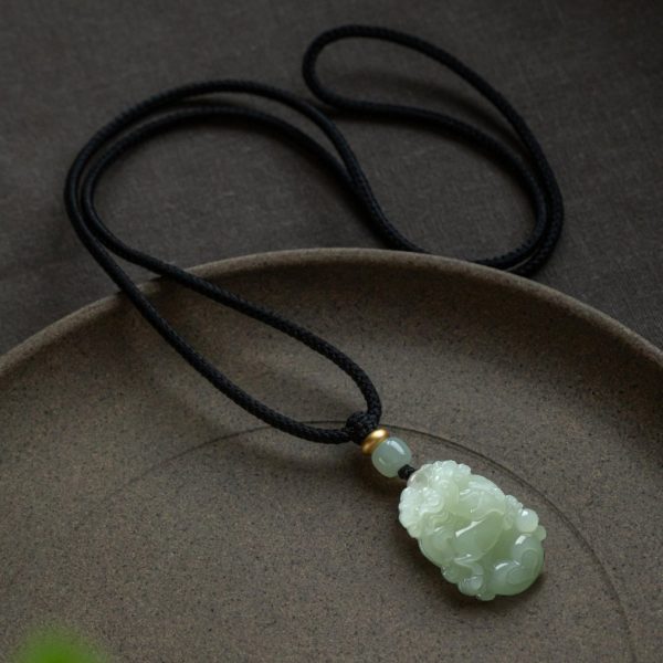Natural Jade Zodiac Lucky Charm Necklace