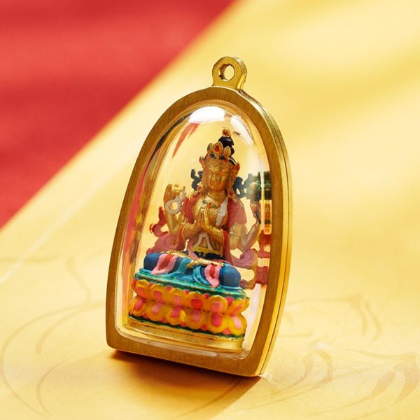 Mysterious giftsAura Hand-Carved Tibetan Buddha Pendant Necklace