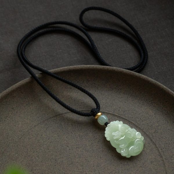 Natural Jade Zodiac Lucky Charm Necklace