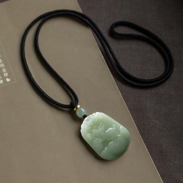 Natural Jade Zodiac Lucky Charm Necklace
