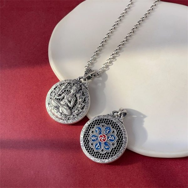 Six-Syllable Mantra Guardian Buddha Amulet Necklace