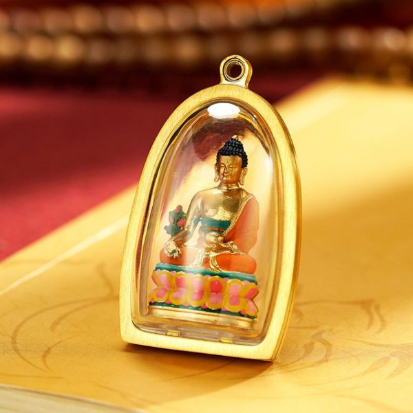 Mysterious giftsAura Hand-Carved Tibetan Buddha Pendant Necklace