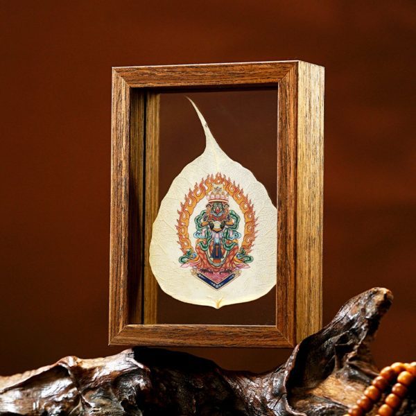 Mysterious giftsAura Hand-Painted Tibetan Bodhi Leaf Buddha Picture Frame